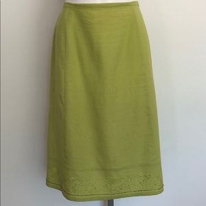 SagHarbor Lime green skirt. Size 14.